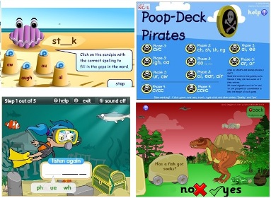 Here are a few good-quality, free literacy games on the internet